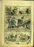 Original Old Antique Print 1858 Birmingham Queen Royal Visit Warwick Hospital