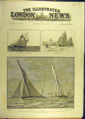 Old Antique Print 1886 Channel Match Thames Yacht Southen-Harwich Sailing 19th