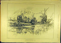 Original Old Antique Print 1895 Tennyson House Building Landscape Social History