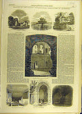 Original Old Antique Print 1853 British Archealogical Association Rochester 19th