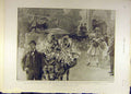 Original Old Antique Print 1898 Queen Royal Riviera Battle Flowers Nice Italy