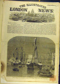 Original Old Antique Print 1858 Royal Wedding Antwerp Fleet Prince William 19th