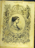 Original Old Antique Print 1856 Portrait Empress French Imperial France Sketch