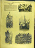 Old Antique Print 1872 Brussels Senne Sketches Maison-Brasseurs Building 19th