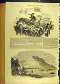 Original Old Antique Print 1849 Riots Dresden Konigstein Elbe Fortress Military