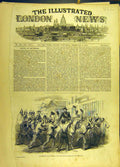 Original Old Antique Print 1849 President Louis-Napoleon Boulevard-De-Madeleine