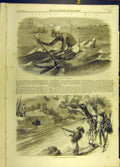Old Antique Print 1858 Sketches India Catamaran Postman Letter-Bags River 19th