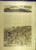 Old Antique Print 1898 Life-Saving Niagara Indian Frontier Tirah Military 19th
