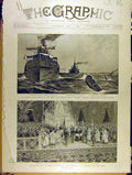 Old Antique Print 1898 United States Fleet Troops Cuba Spanish American 19th