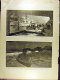 Original Old Antique Print 1898 Brooklyn Navy Yard Spanish American War Siers