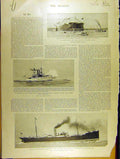 Original Old Antique Print 1898 United States Navy Alabama Spanish-American War