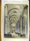 Old Antique Print 1856 Emperor Ambassadors Coronation Church Annunciation 19th