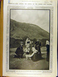 Original Old Antique Print 1906 Norway Prince Olaf Trondhjem Children 20th