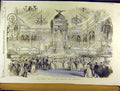 Old Antique Print 1852 Grand-Ball Marche-Des-Innocens Fireworks Concorde 19th