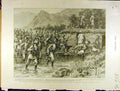 Original Old Antique Print 1898 Bunerwalls Battle 1St Brigade Barandu River