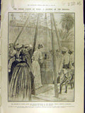 Original Old Antique Print 1906 Princess Wales India Visit Royal Zenana Jungle