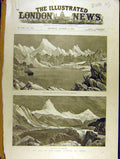 Original Old Antique Print War Sikkim Frontier Thibet Yakla Pass Lake Gnatong