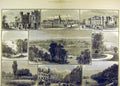 Original Old Antique Print 1882 Reading England Views Abbey Hospital Forbury
