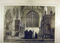 Original Old Antique Print 1887 Fitzalan Chapel Arundel Vault Duke Norfolk 19th
