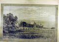 Original Old Antique Print 1888 Penshurst Place Estate Lord De L'Isle Mansion
