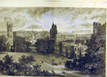 Old Antique Print 1871 Royal Archeaological Institure Cardif Castle Meet 19th