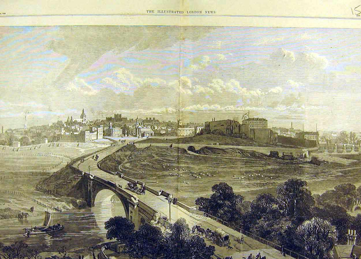 Original Old Antique Print 1885 Royal Visit Leeds Preston Sketches Prince Wales