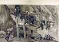 Old Antique Print 1890 Military Tournament Mountain Pass Battery Troops 19th