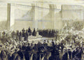 Original Old Antique Print 1870 Queen Opening University London New Building
