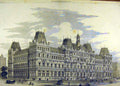 Original Old Antique Print 1857 Design Government Offices War Garling Architect