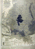 Original Old Antique Print 1855 Map Russia Empire Europe Explanation Boundary