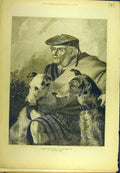 Original Old Antique Print 1871 Shooting Waiting Gun-Dogs Sport Hardy Victorian