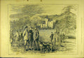 Original Old Antique Print 1882 Abergeldie Hunting Hounds Shooting Sport 19th