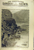 Original Old Antique Print 1907 Amir Afgahnistan Fishing Begg Fishermen 20th