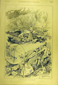 Original Old Antique Print 1893 Fishing Char Hill-Loch Ross-Shire Scotland 19th