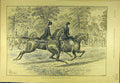 Original Old Antique Print 1894 Last-Canter End-Season Hunting Sport Victorian