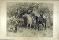 Original Old Antique Print 1895 Hunting Strutt Lady Man Hunt Line Sport 19th