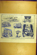 Original Old Antique Print 1883 Sports-Man Exhibition Agricultural Hall Sporting
