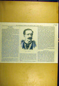 Original Old Antique Print 1880 Portrait Weist-Hill Theatre 19th