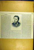 Original Old Antique Print 1883 Righton Portrait Sporting Dramatic News 19th