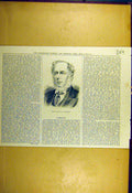 Original Old Antique Print 1883 Portrait Crawfurd Sporting Dramatic News 19th