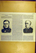 Original Old Antique Print 1879 Portrait Cusins Doran Sporting Dramaitc News