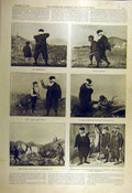 Original Old Antique Print 1895 Deer-Stalking Hunting Sketches Sport Victorian