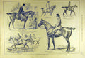 Original Old Antique Print 1882 Kirby Gate Hounds Hunt Hunter Horse Sketch Sport