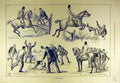 Original Old Antique Print 1881 Obstructionist Horse Rider Hunter Hunt Hound