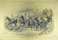 Original Old Antique Print 1881 Chase Hunt Sport Sketch Isle Wight Hounds Horses