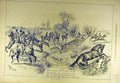 Old Antique Print 1877 Hunt Ditch River Horse Riders Jump Hunters Sketch 19th