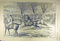Original Old Antique Print 1892 Covert Hunters Hunt Riders Horses Hunting 19th