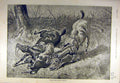 Original Old Antique Print 1892 Heads-Together Hunters Riders Horses Fall Sketch