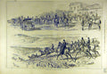 Original Old Antique Print 1877 Brighton Harriers Hunt Hunters Riders Victorian
