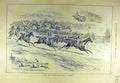 Original Old Antique Print 1884 Grand-National Hunt Meet Leicester Riders Horses